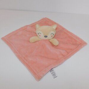 George Fox Security Blanket Tan Pink Plush Baby Lovey nunu Soother